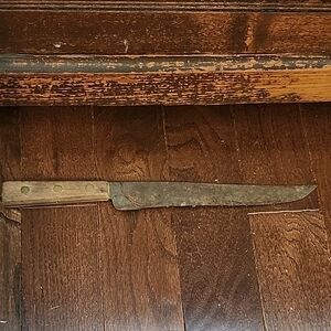 Vintage Wooden Handle Kitchen Knife